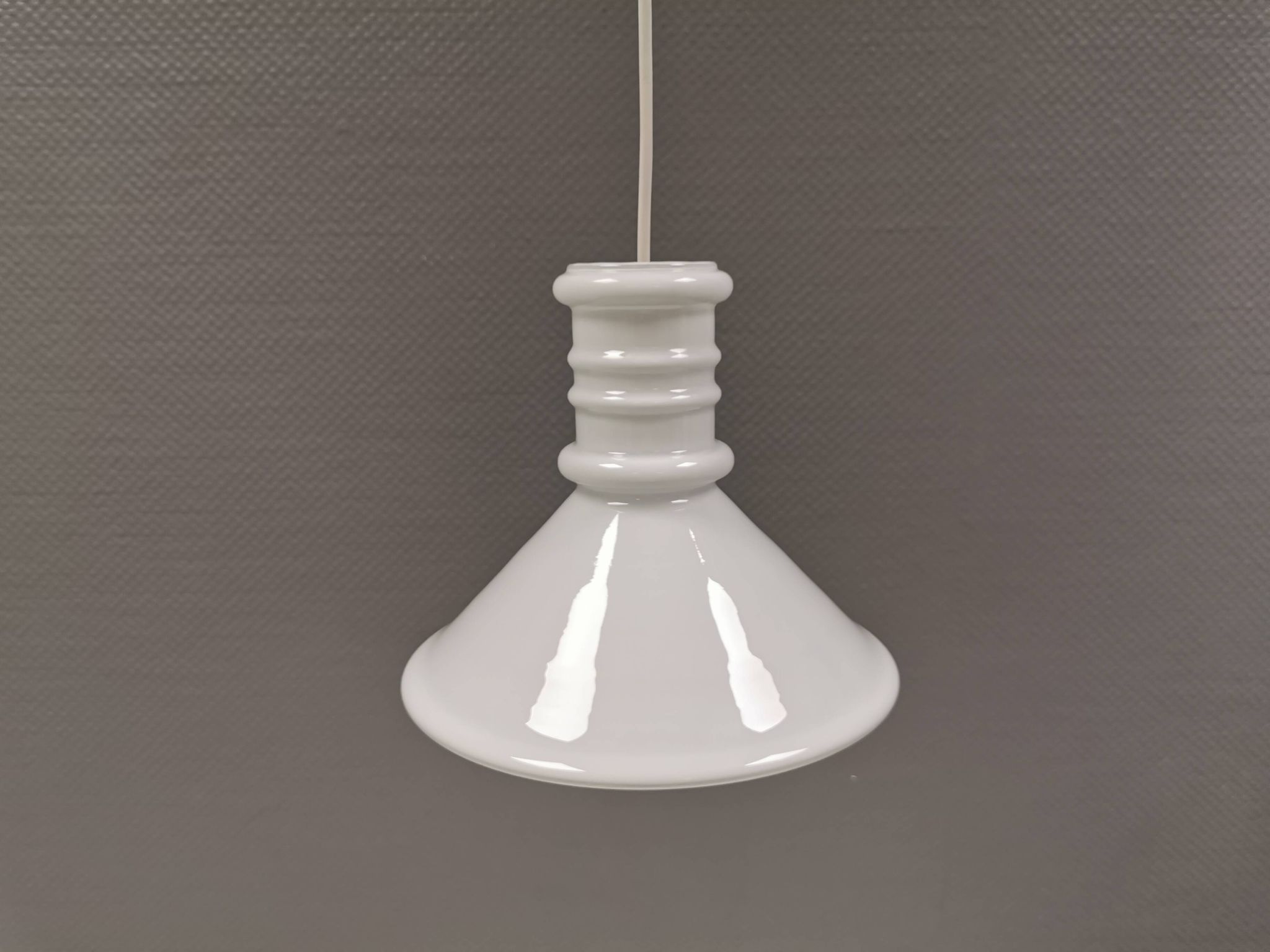Hanging lamp designed by Sidse Werner for Danish Holmegaard, model apothecary 1980s.