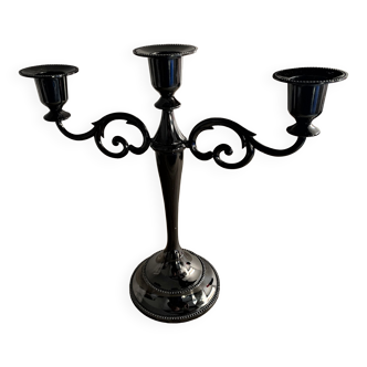 Candlestick 2 arms 3 candlesticks varnished anthracite