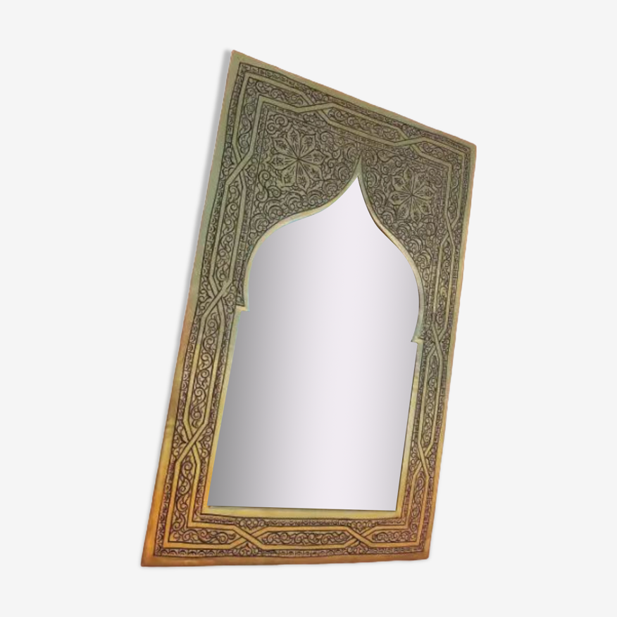 Miroir en lation avec une décoration marocaine complexe | Selency