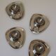 4 stainless steel space age vintage egg cups