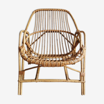 Vintage rattan armchair