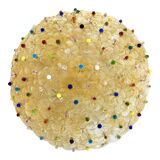 Venetian Gold Flowers and Multicoloured Murano Glass Flush Mount