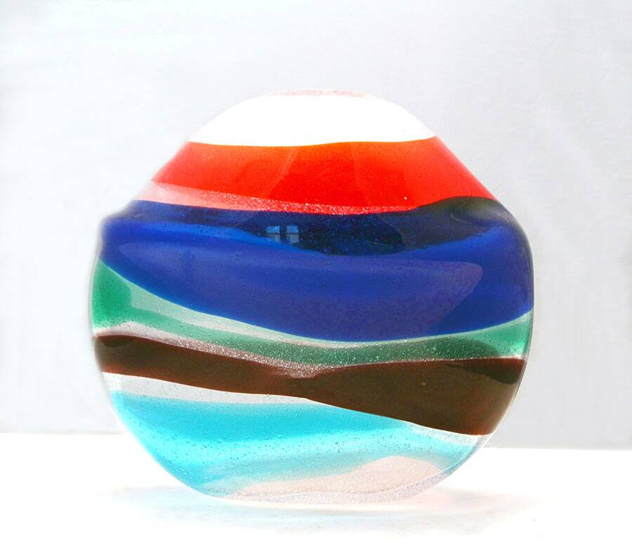 Fulvio Bianconi striped vase by Cenedese Murano, 1960s