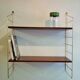 Shelf wall brass and wood vintage