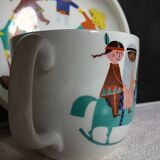 Children's dishes or birth gift Plate and bowl Utan gränser gustavsberg vintage design scan