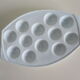 White porcelain snail dish