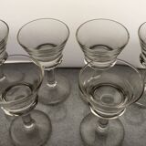 6 bistro liqueur glasses 1920s-30s