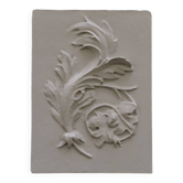 Plaster bas-relief of acanthus leaf – baroque/classical style