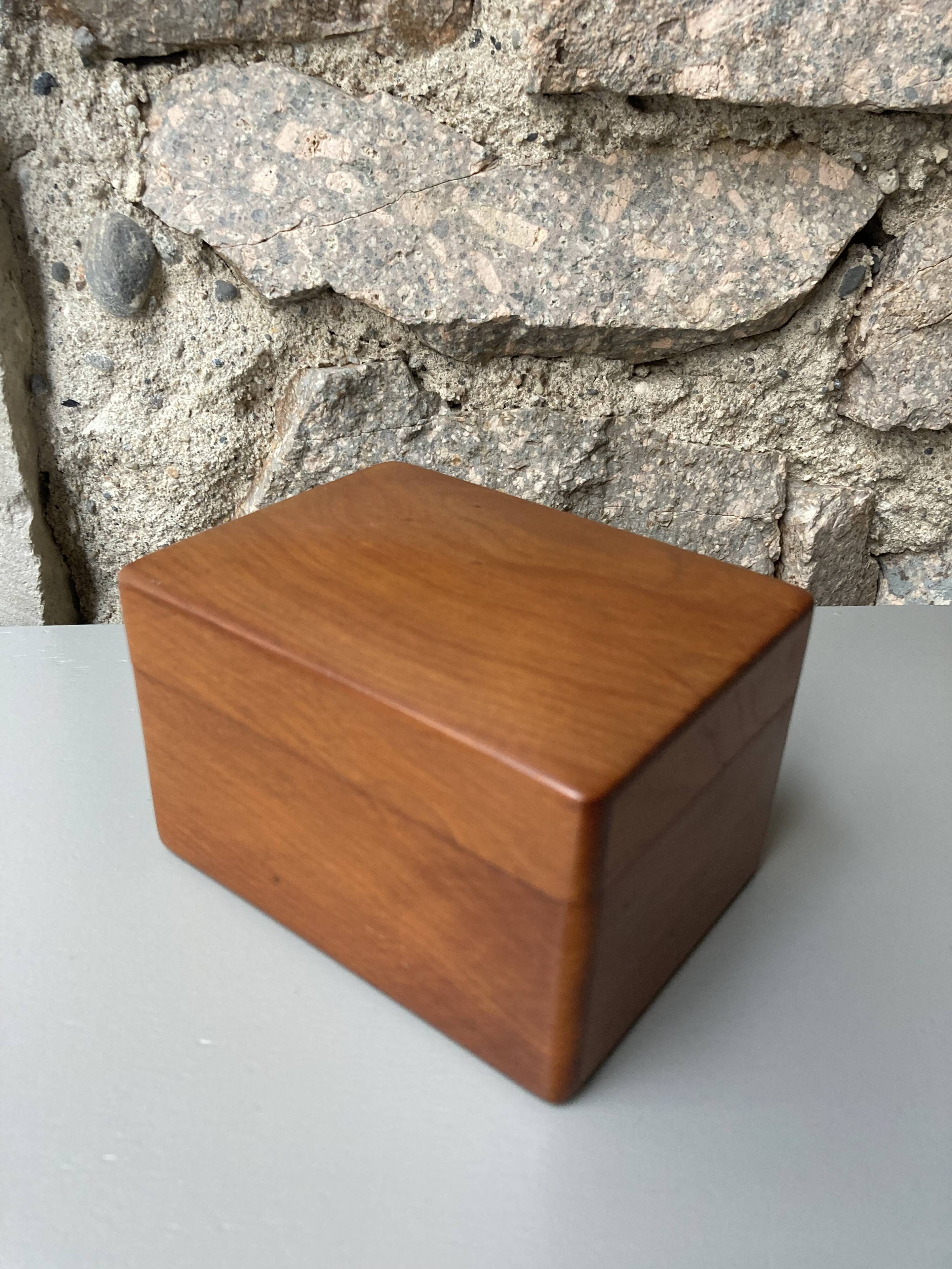 wooden index card box for office