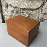wooden index card box for office
