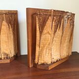 Pair of sconces in vegetable leaves