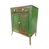 Patinated metal furniture