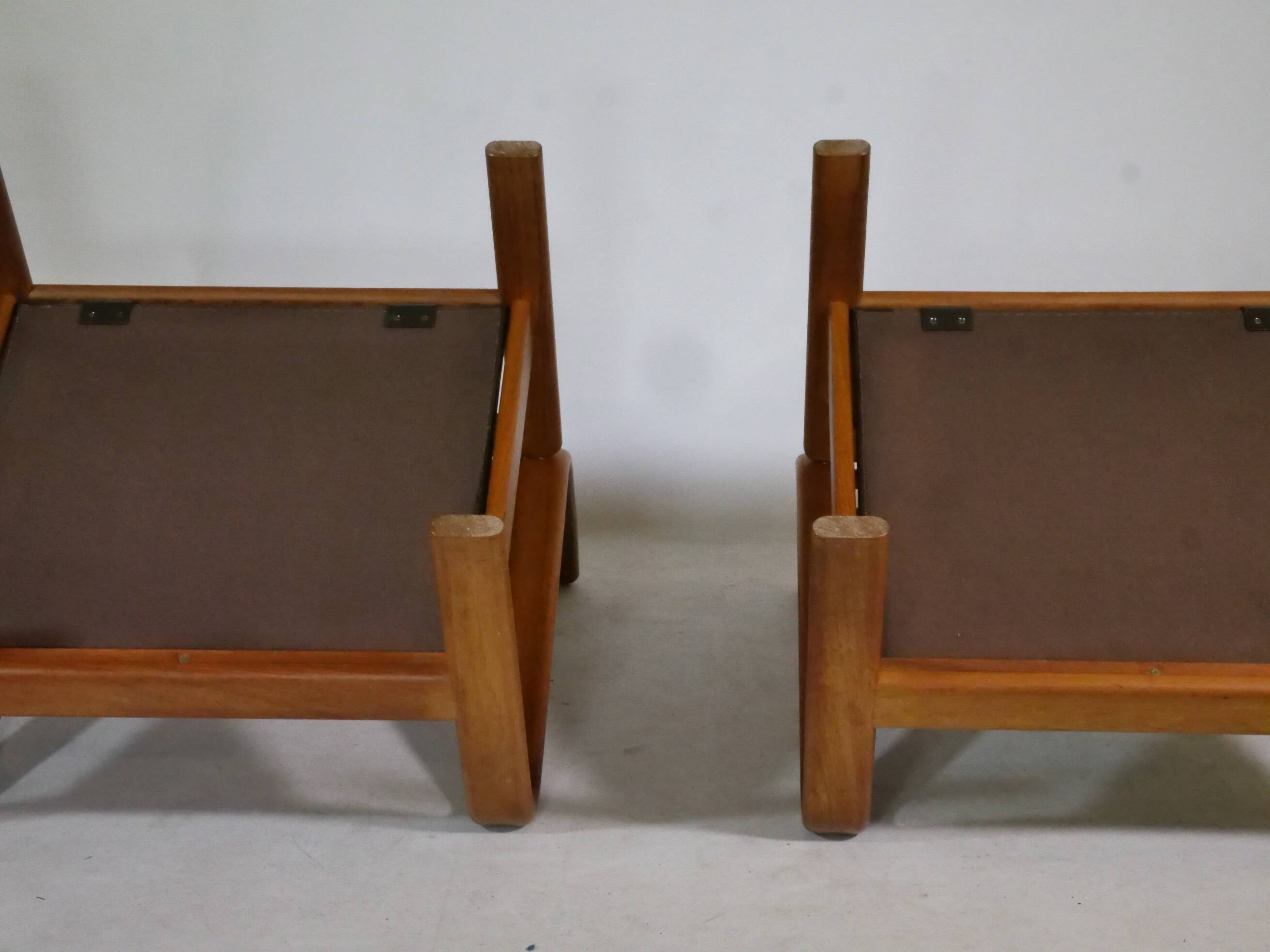 Teak Highback Lounge Chairs by L. Olsen & Søn, Set of 2, Denmark, 1960s