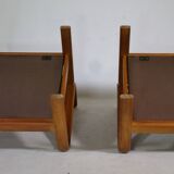 Teak Highback Lounge Chairs by L. Olsen & Søn, Set of 2, Denmark, 1960s