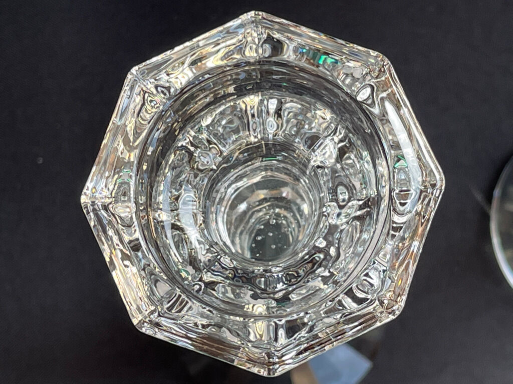 Candle holders - glass or cut crystal