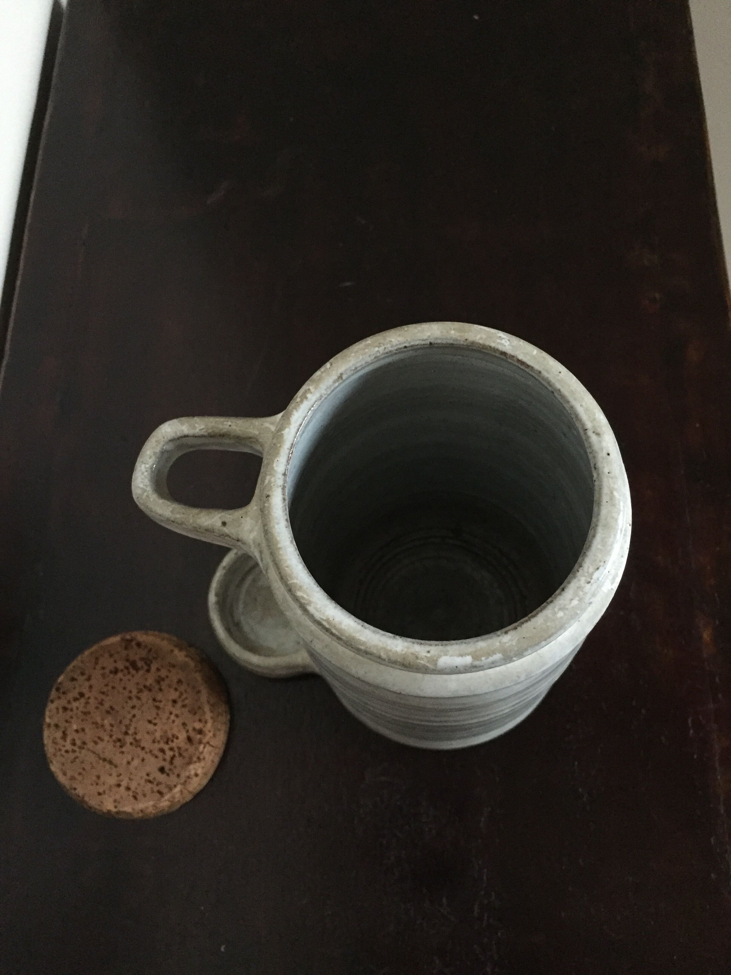 Pot a pickle made of enamelled sandstone