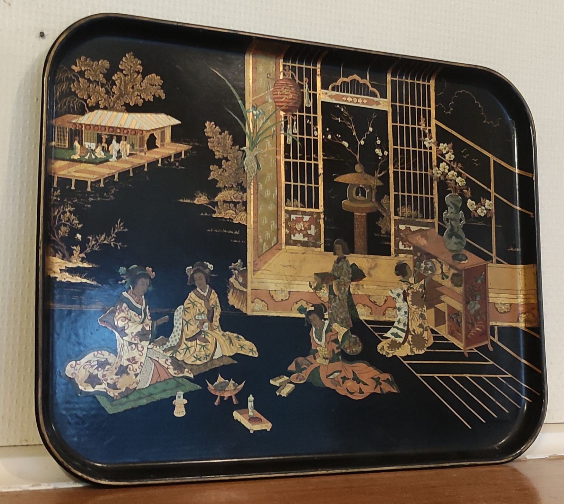 Tray Napoleon III Japanese decoration
