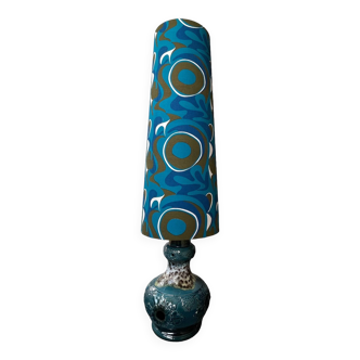 Lampe de sol bleue lagon, 1970