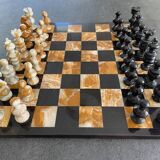 Mexican handcrafted chessboard. Made of stone. Mint condition. 40x40x1.4 cm. 6.5 kg.