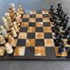 Mexican handcrafted chessboard. Made of stone. Mint condition. 40x40x1.4 cm. 6.5 kg.