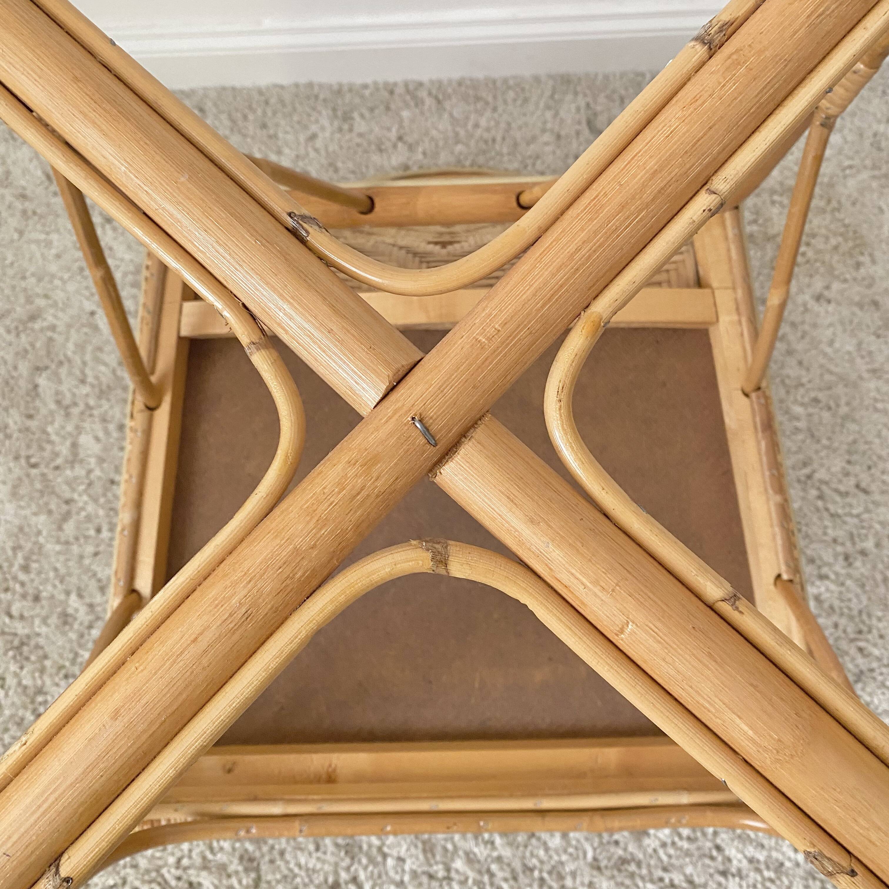 Vintage rattan armchair