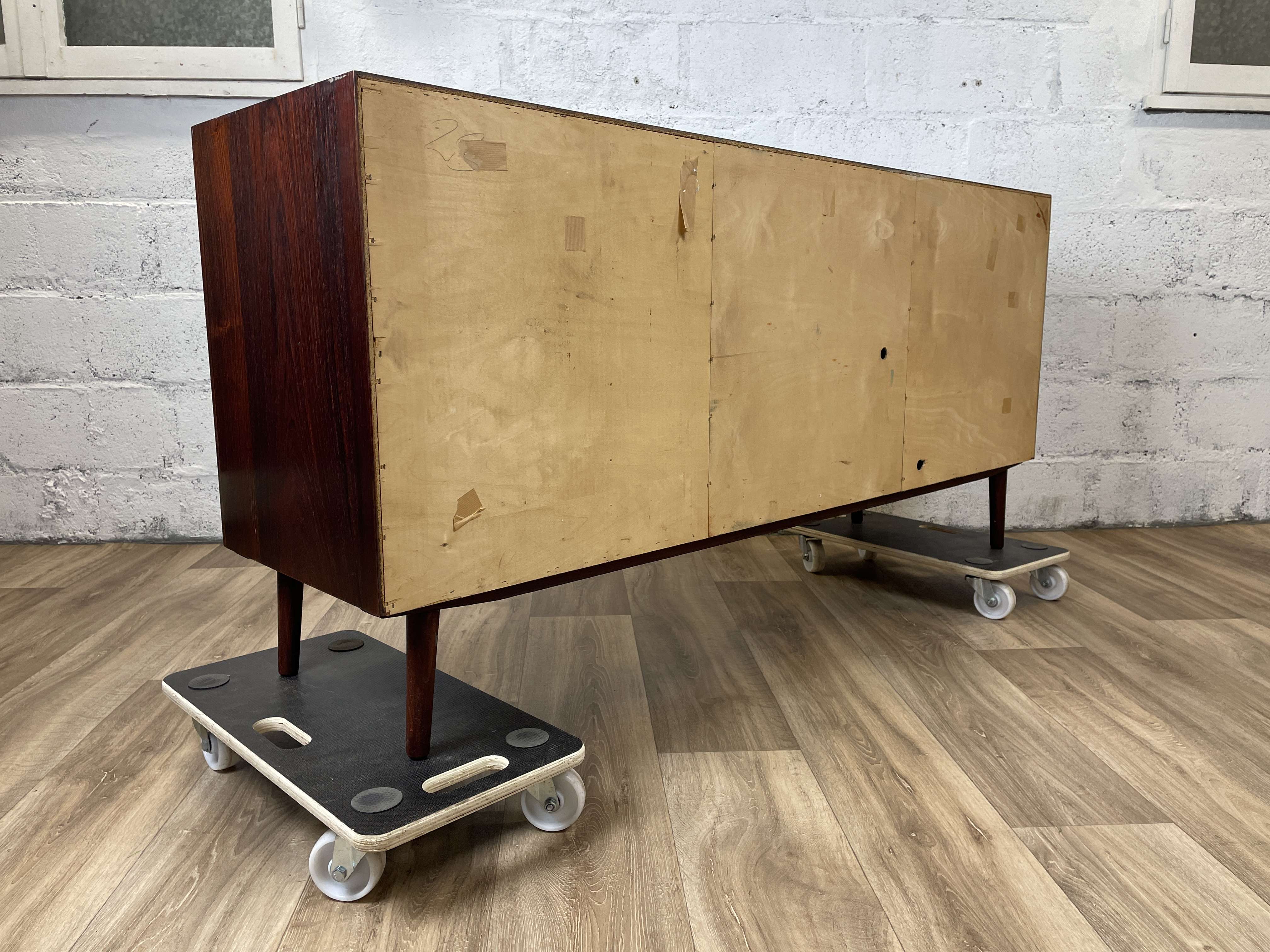 Scandinavian rosewood sideboard by Erling Torvits, 60s