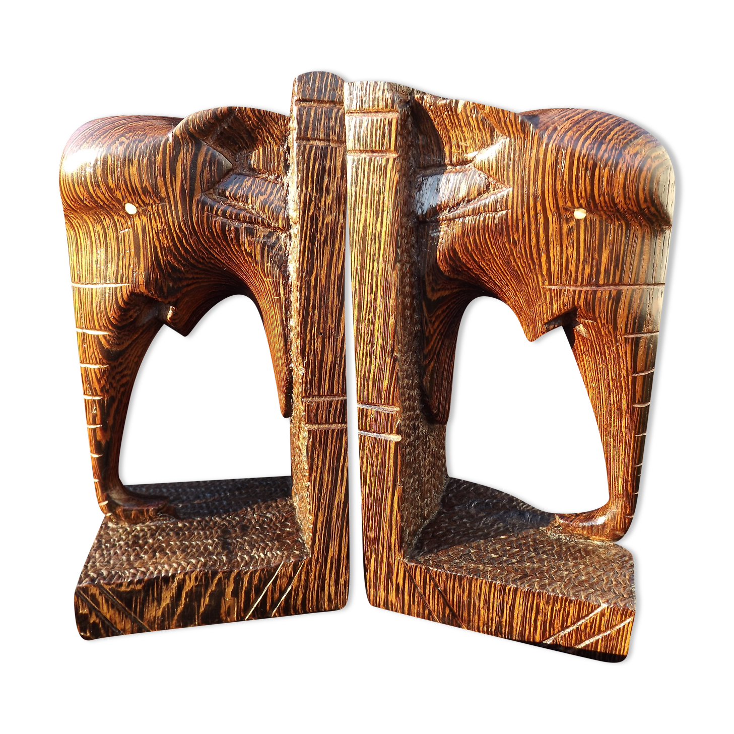 Bookend in rosewood "Art Deco".