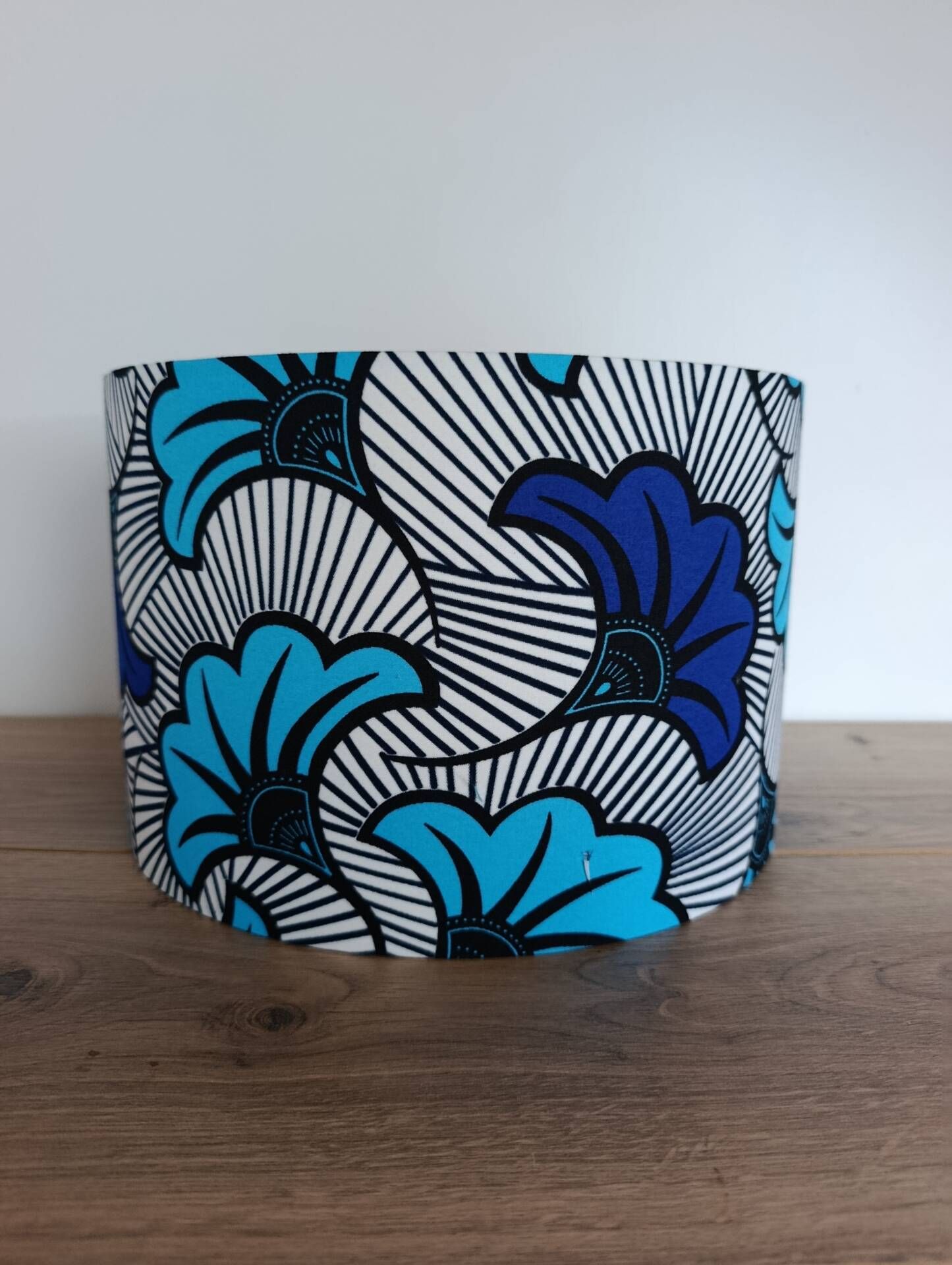 Lampshade / Suspension wax flowers blue wedding