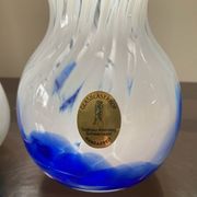 Duo de vases en pâte de verre soufflé années 70
