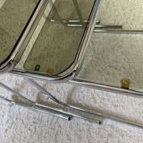 Nesting tables chrome and smoked glass