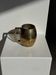 Indian mug in engraved gold metal with floral patterns H11