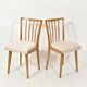 1970s Pair of oak dining chairs