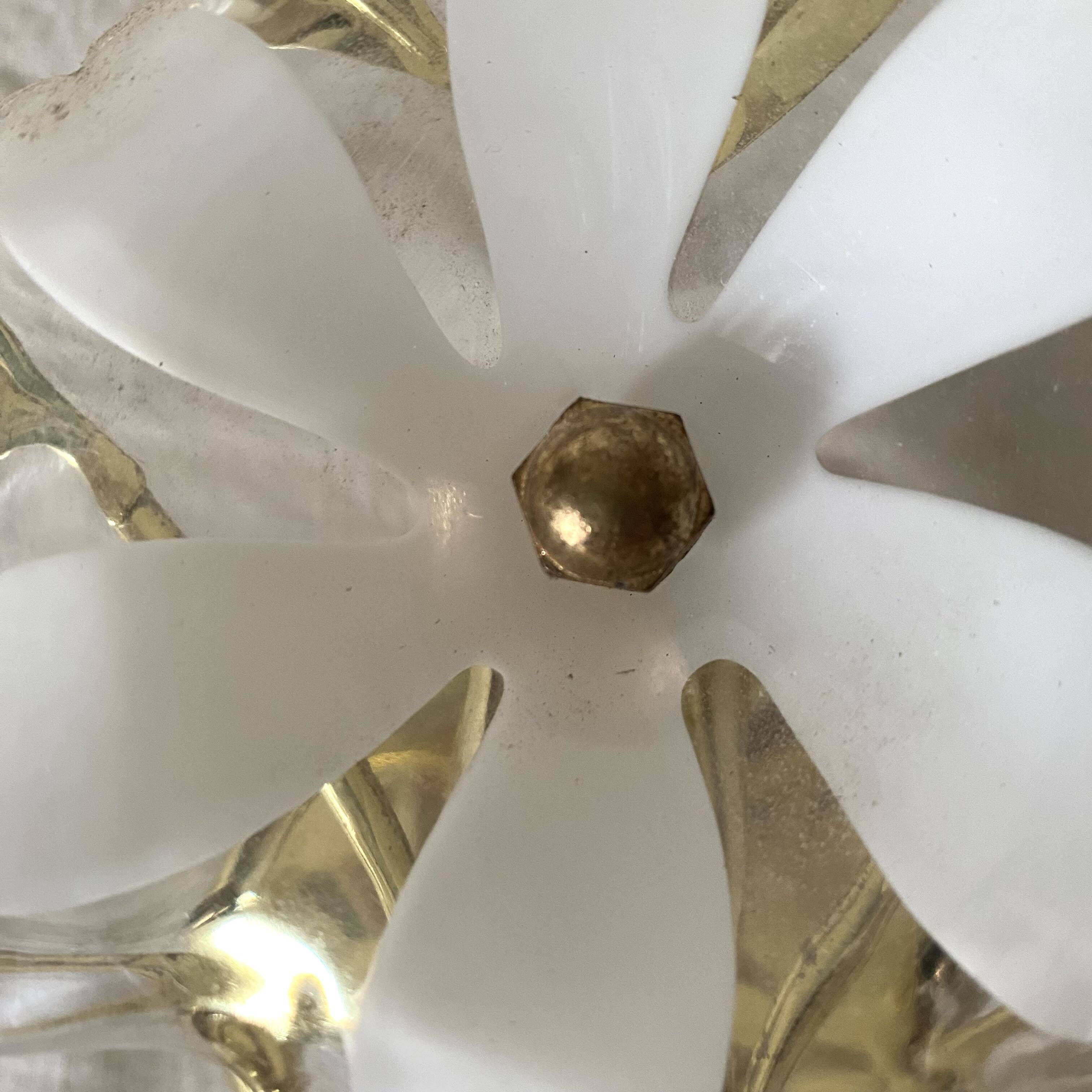 Murano glass flower wall light, Italy 1970