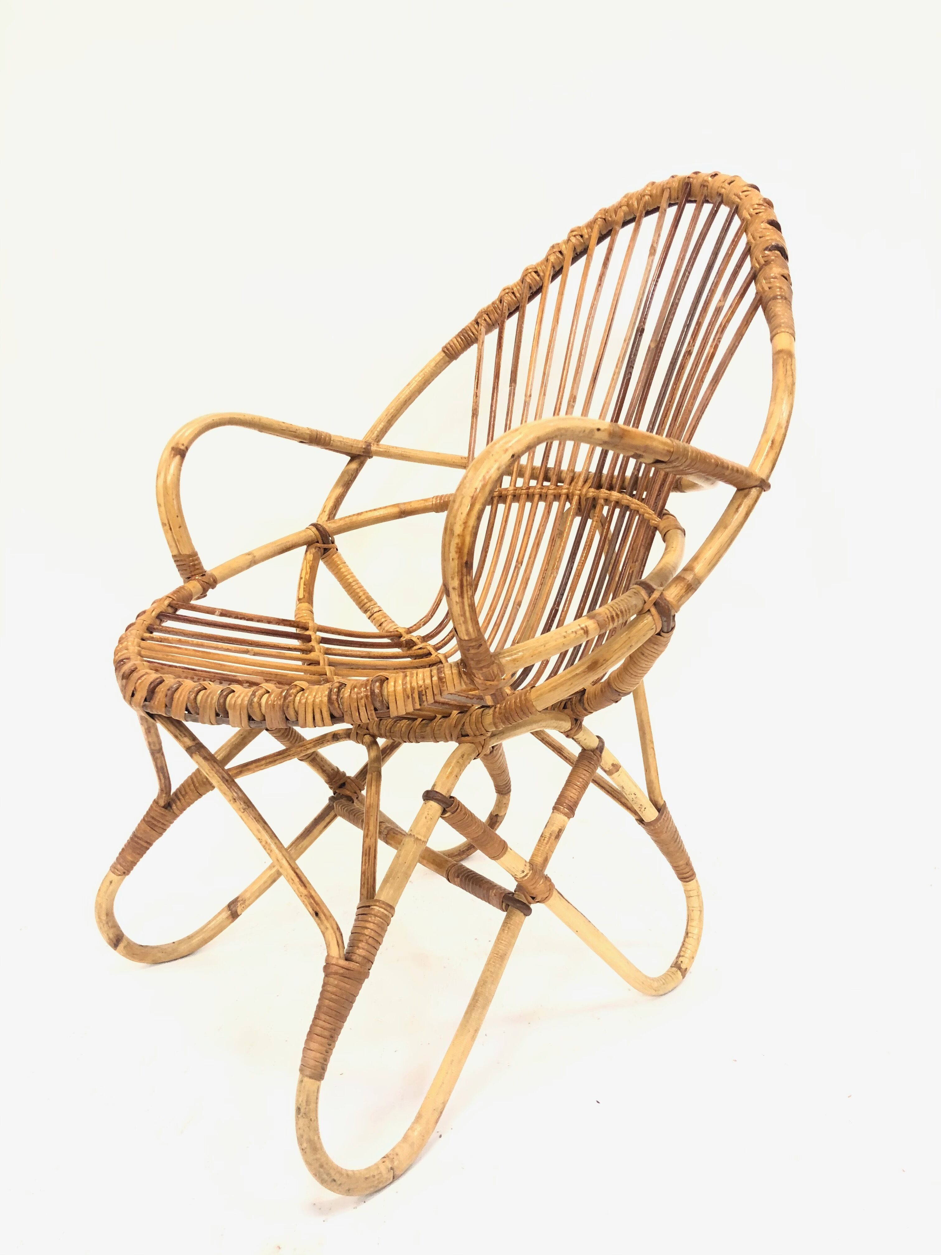 Rohe Noordwolde rattan chair, 1960, Netherlands