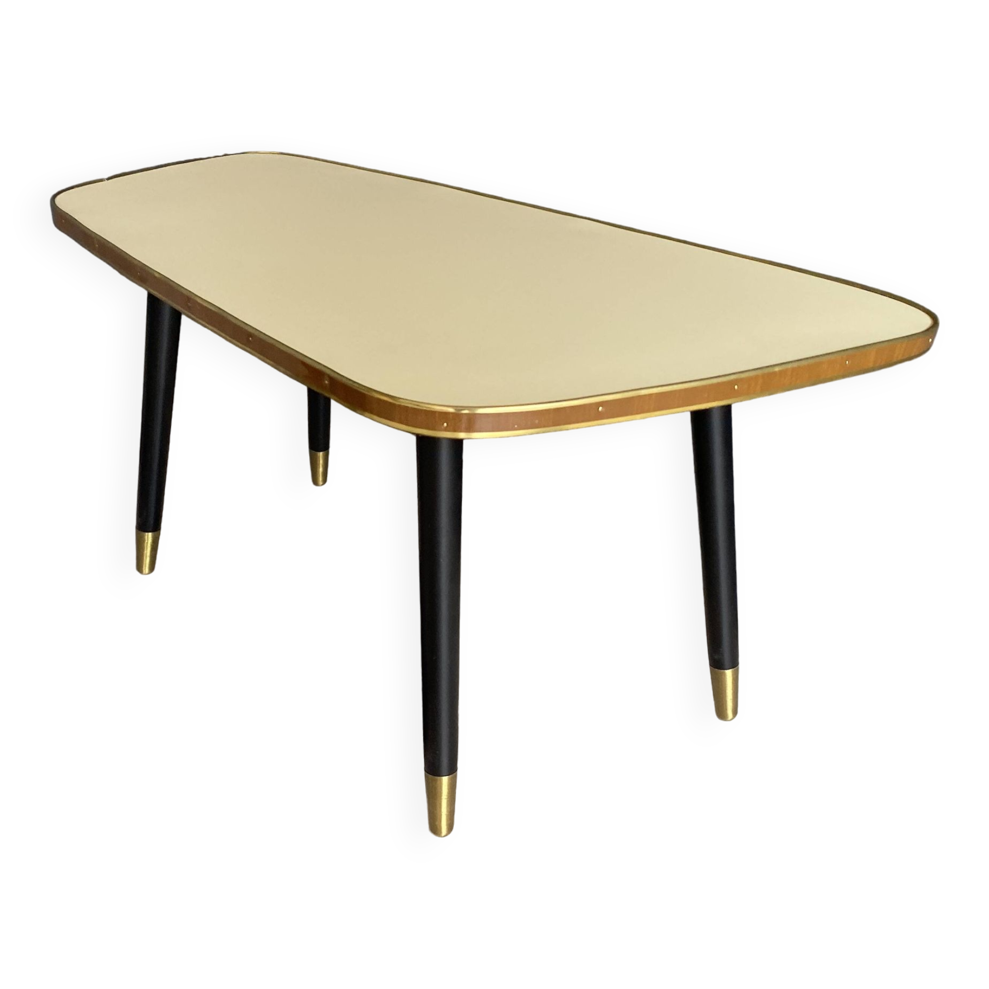 low Yellow formica side table 1960s