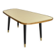Table d'appoint basse en formica jaune années 1960