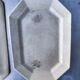 2 old earthenware dishes, one from Gien