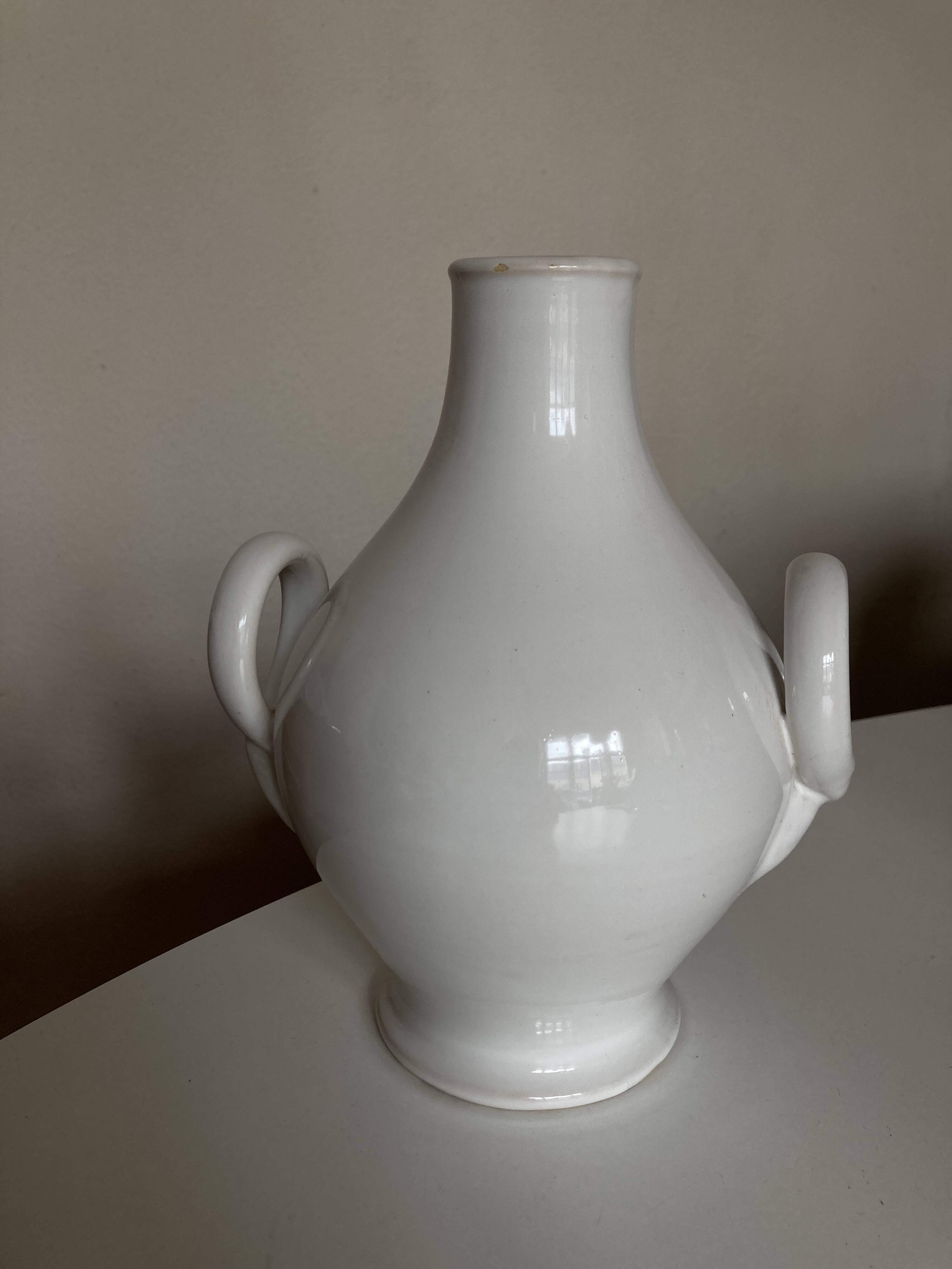 Neoclassical vase by Emile Tessier 1950 Malicorne