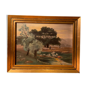 Tableau ancien huile sur toile
