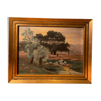 Tableau ancien huile sur toile