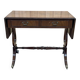 English mahogany drop-leaf desk from the 1950s