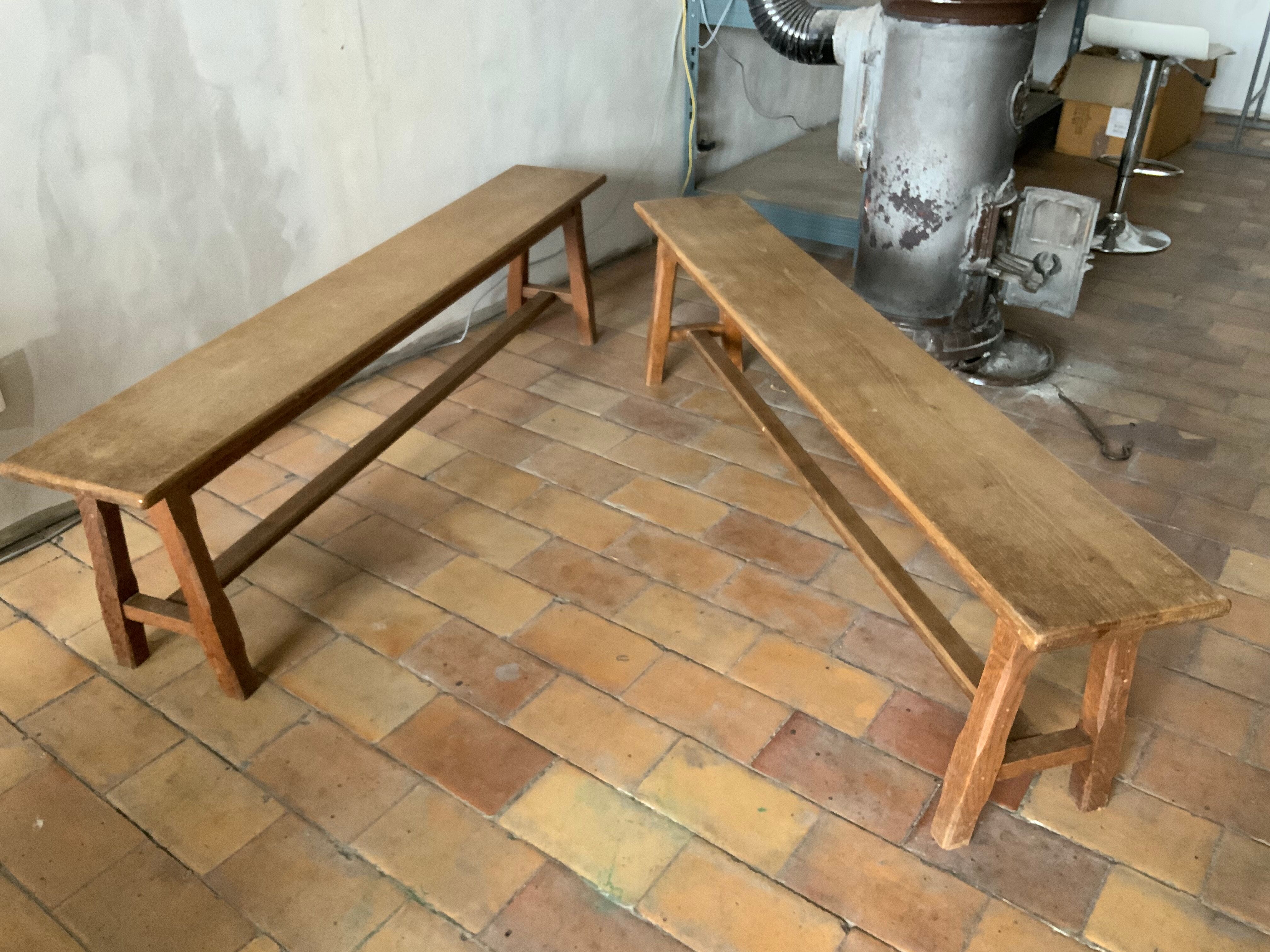 Paire de bancs vintage