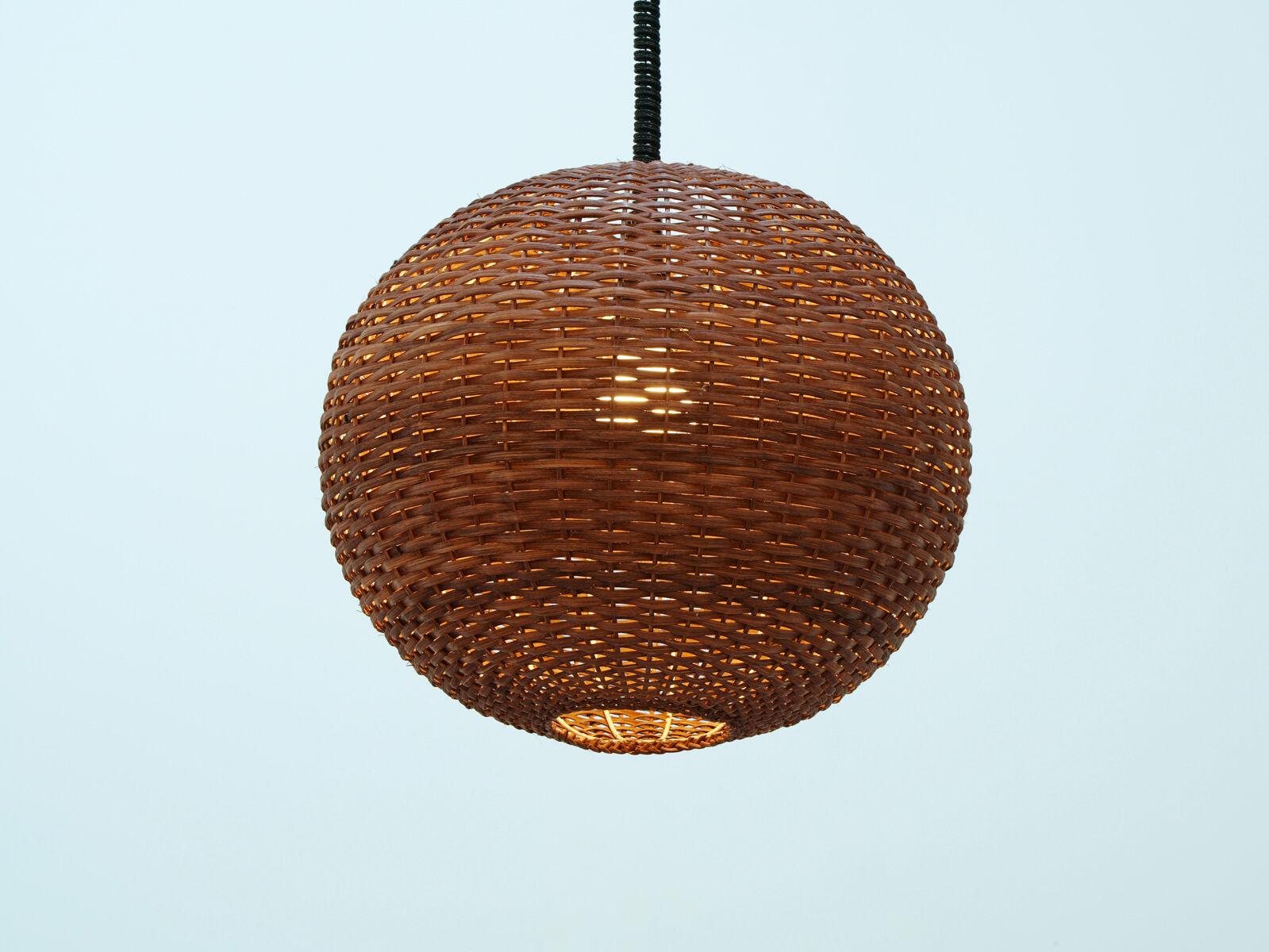 Suspension with rattan marrow rise and fall circa 1970