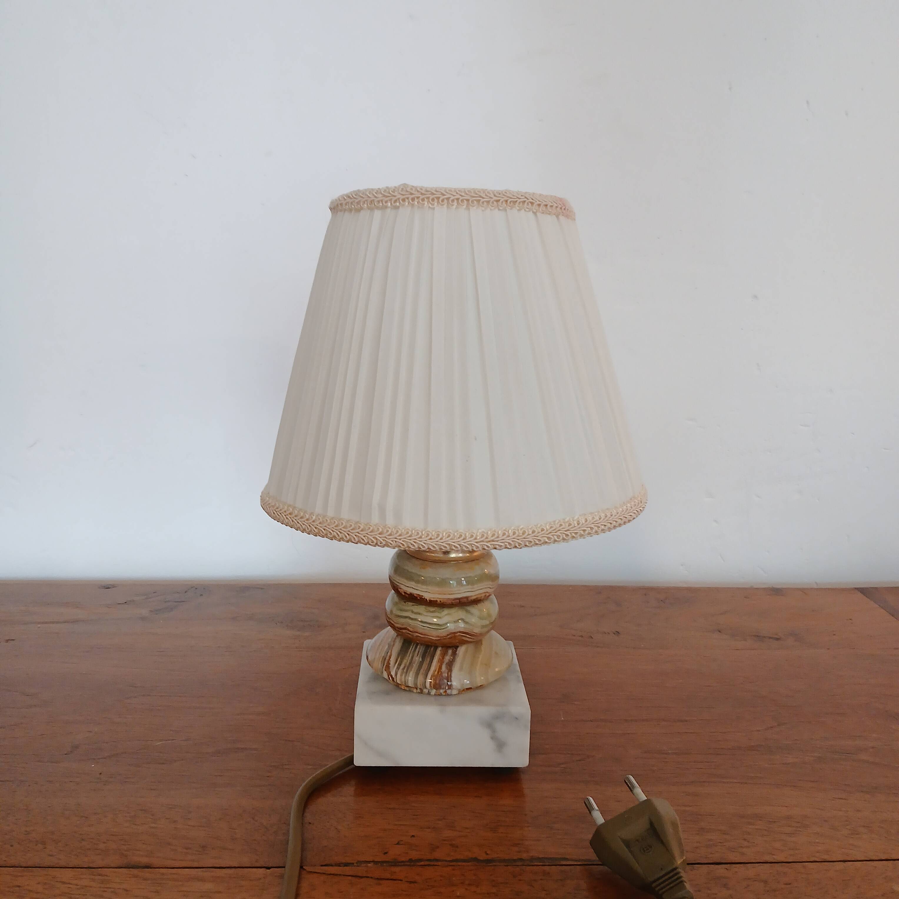 Marble and onyx table lamp, 1960
