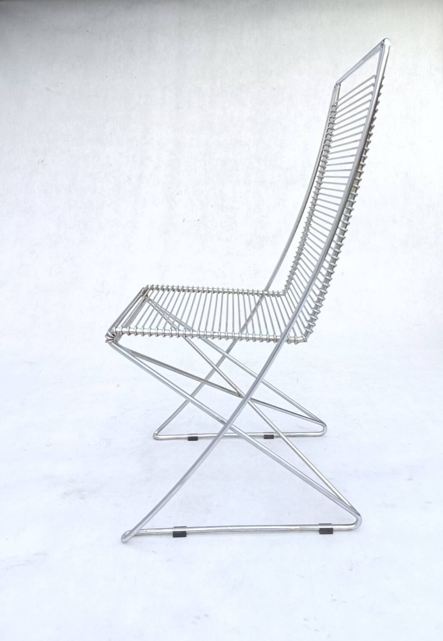 4 wire chairs by Till Behrens for Schlubach
