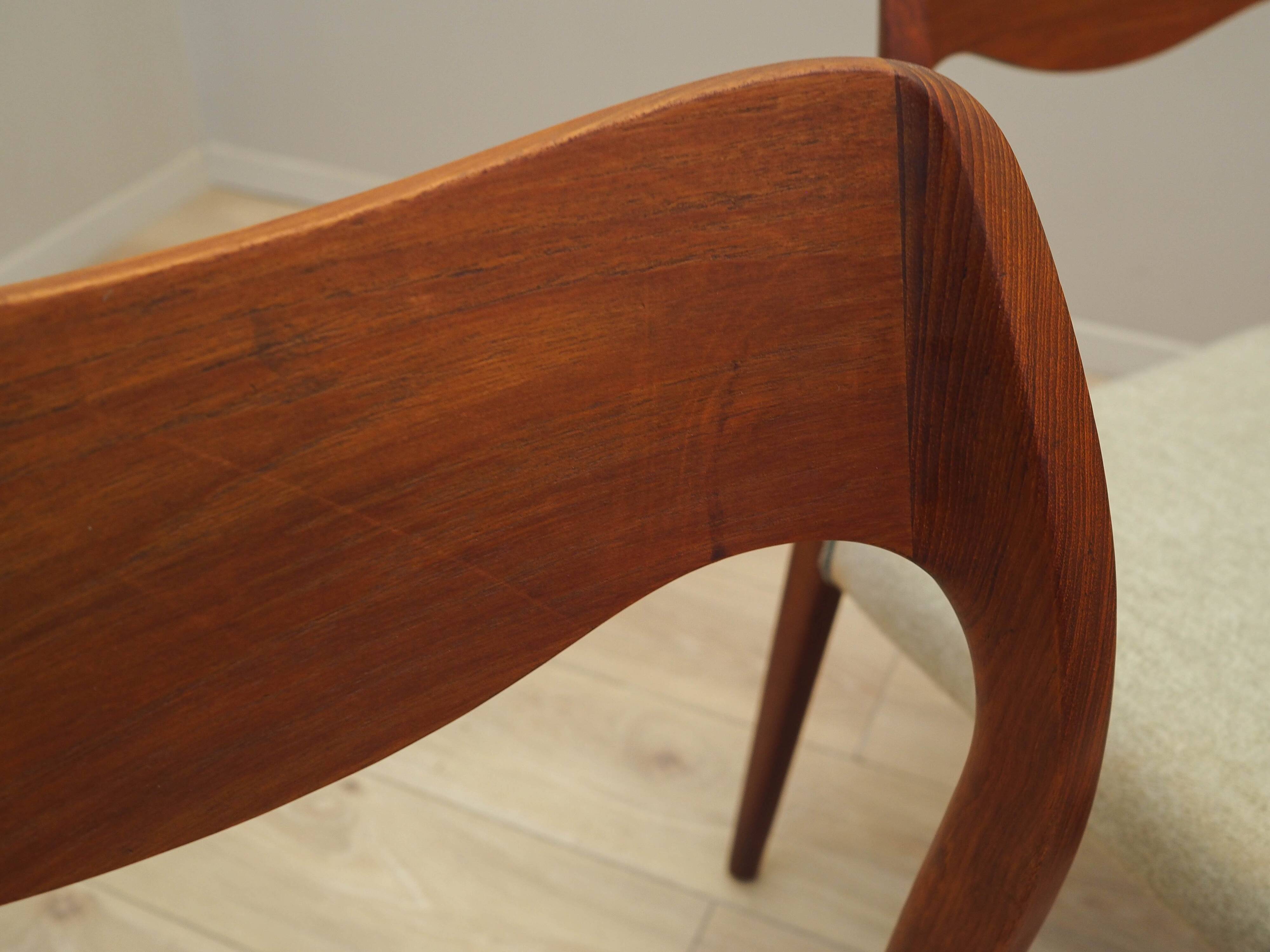 Set of four teak chairs, Danish design, 1960s, designer: Niels Otto Møller