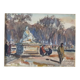 André Duculty (1912-1990) Watercolor on paper "The Tuileries Garden in Paris" Signed below