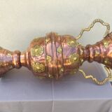 Red and yellow copper amphora oriental moorish art decoration