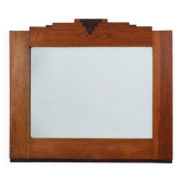 Amsterdam School style solid Oak Mirror, The Netherlands ca. 1915