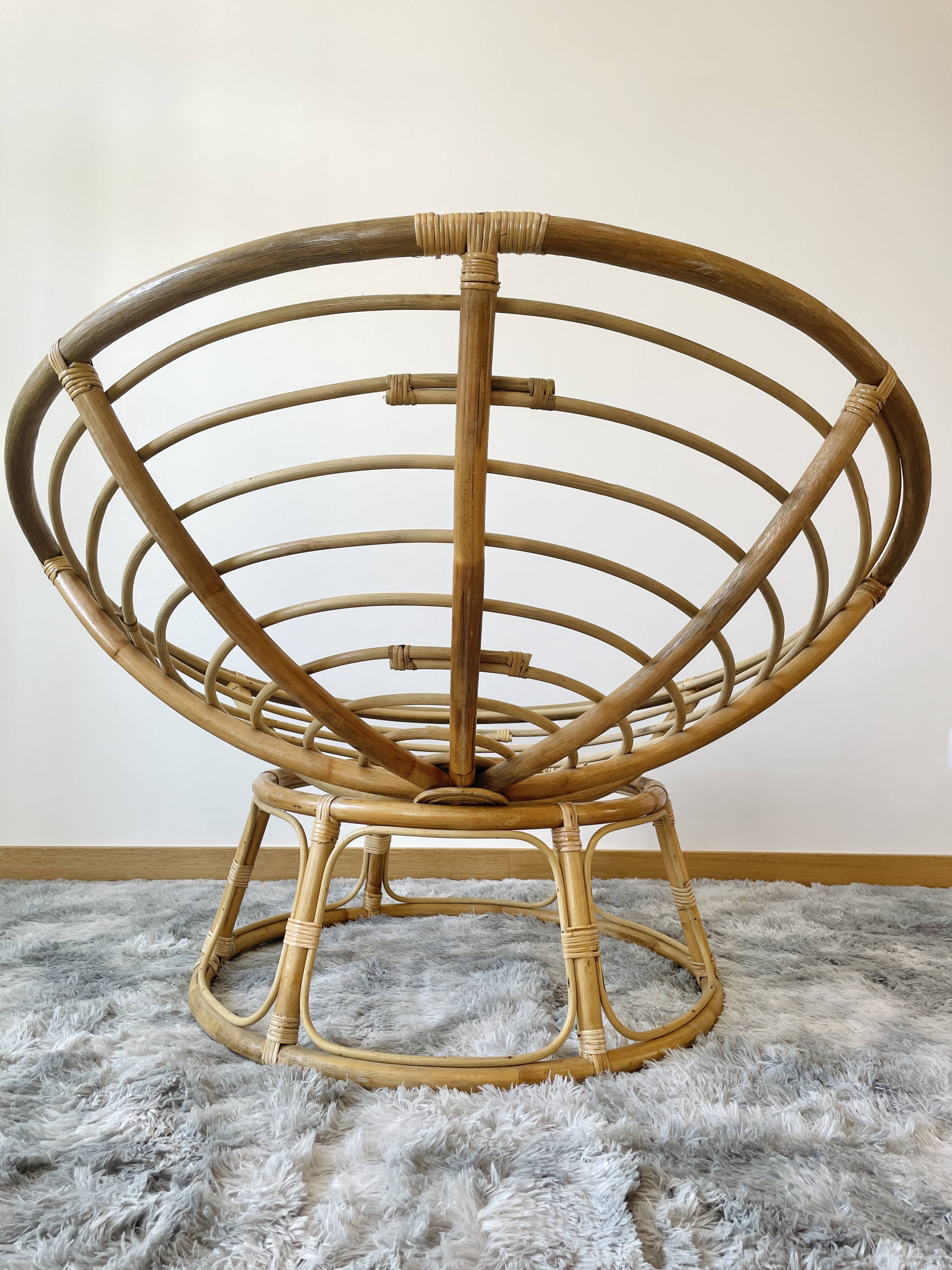 Papasan armchair or rattan loveseat